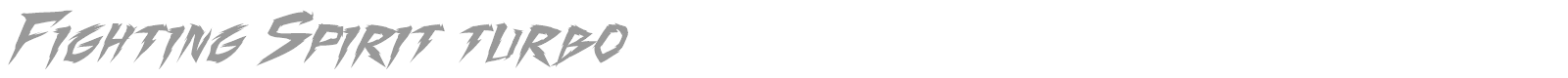 Fighting Spirit font preview